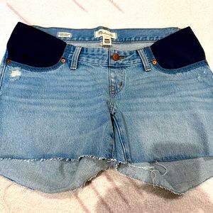 Madewell Maternity relaxed denim shorts